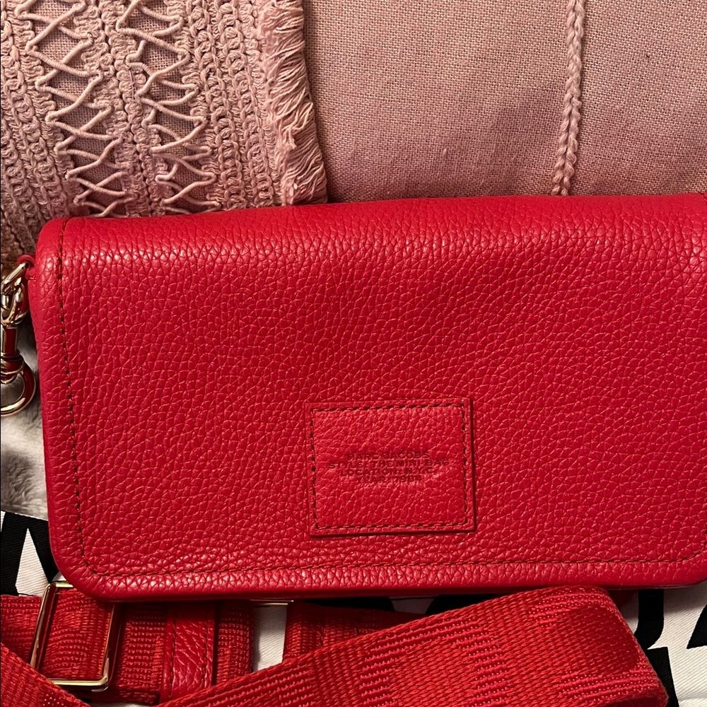 Marc Jacobs Red Pebbled Leather Mini Bag Crossbody - Picture 4 of 8
